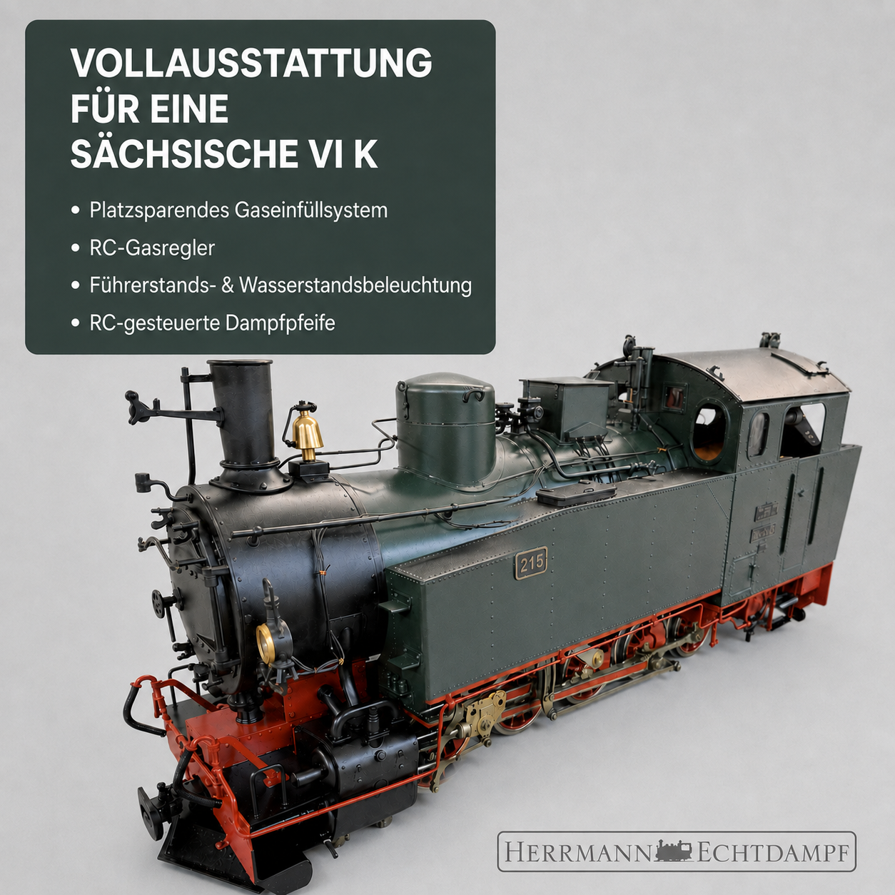 Vollausstattung für eine sächsische VI K von Accucraft