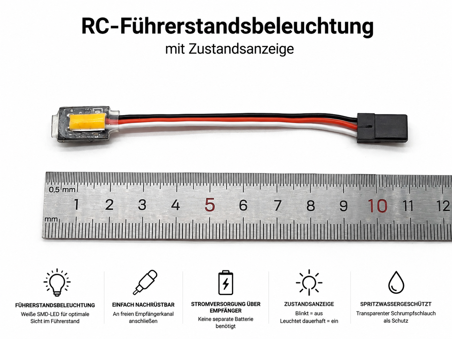 Neue RC-Führerstandsbeleuchtung für Echtdampfmodelle