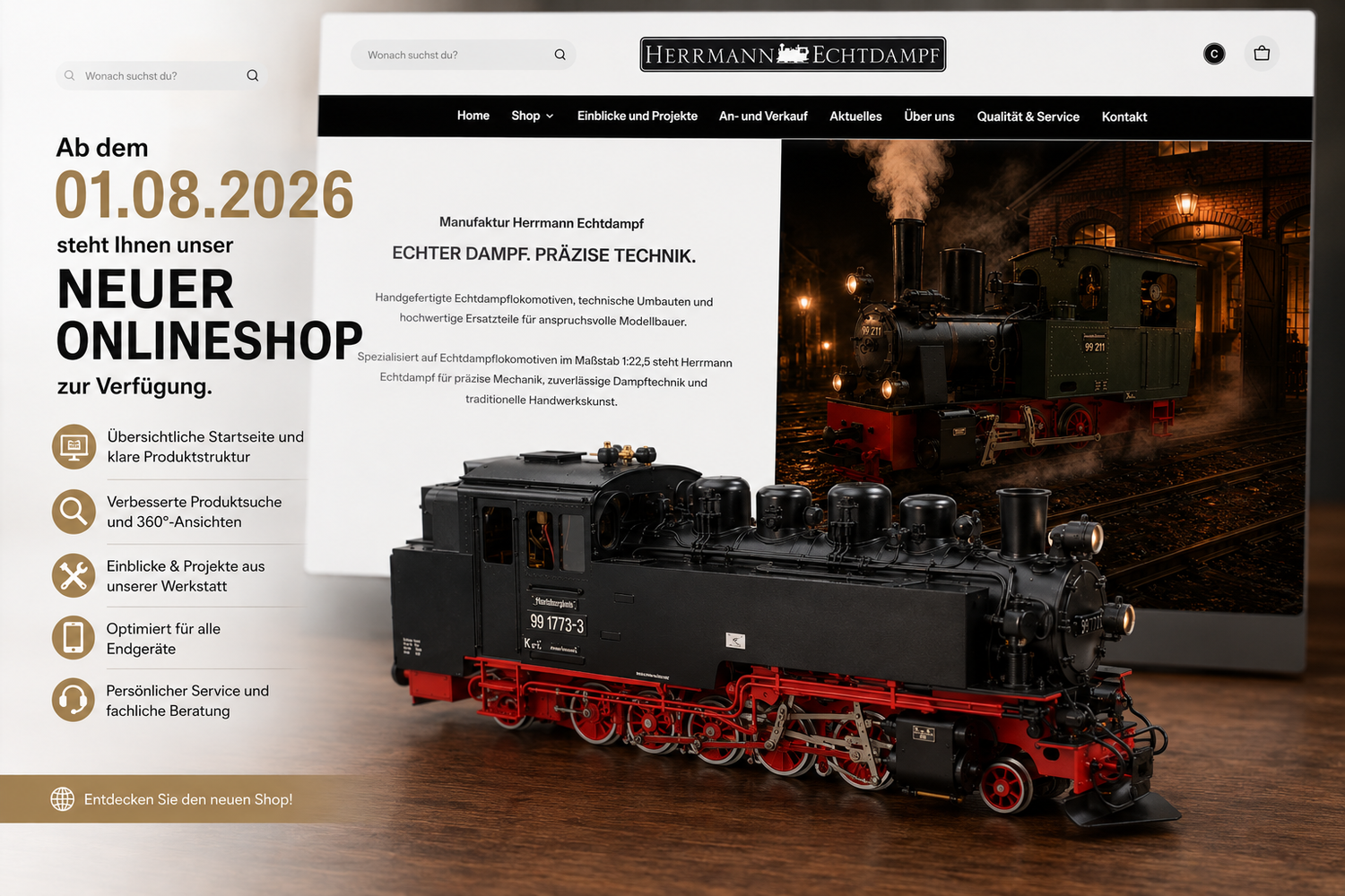 Willkommen im neuen Onlineshop von Herrmann Echtdampf