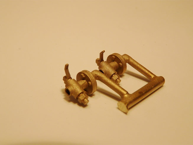 Drucklufthahn, 2 Stck., Messingguss