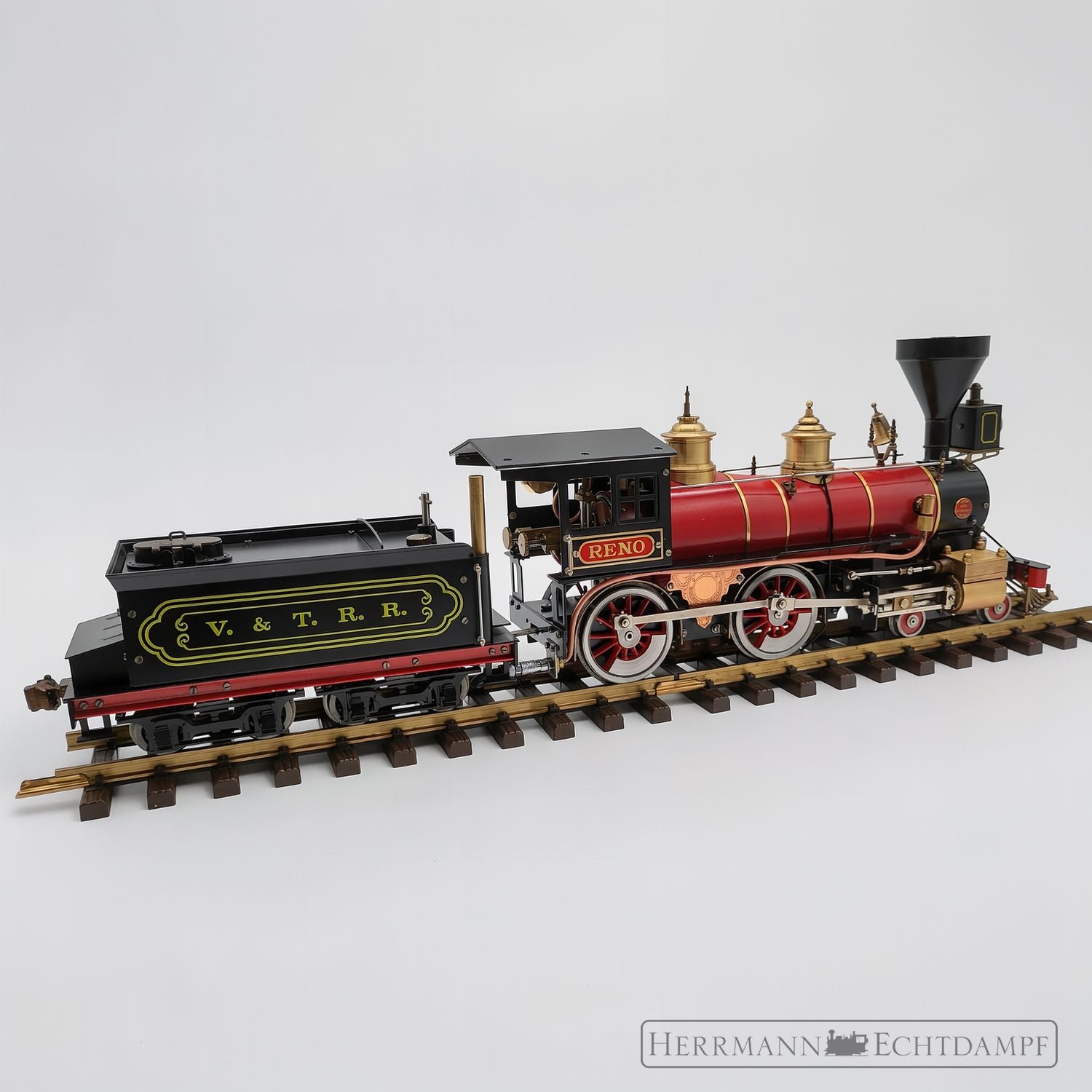 Aster Reno 4-4-0 „American Type“ Echtdampflok Spur 1 | Spiritus-gefeuert | Überarbeitet & betriebsbereit