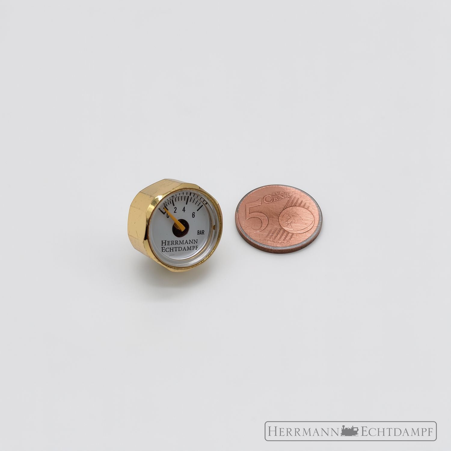 Manometer 0–6 bar Ø19 mm – M5×0,5 Außengewinde
