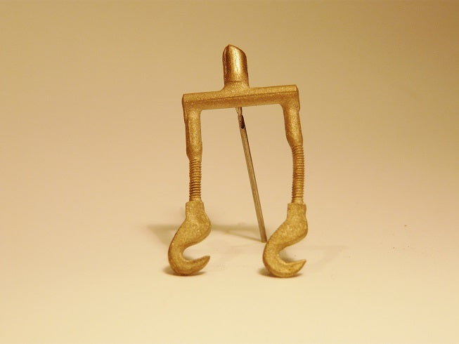 Zughaken, 2 Stck., Messingguss