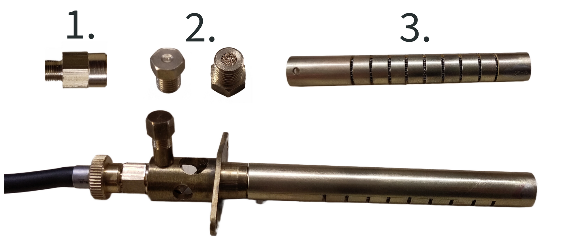 Übersicht Gasdüsenstock Kit mit Brenner Frank S  HF110