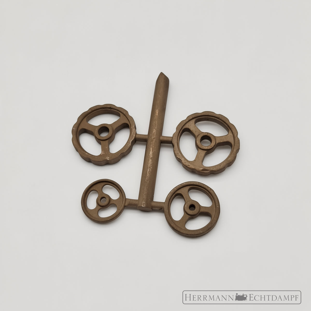 Handräder Messingguss – 4er-Set Ø9 / 11 / 14 mm