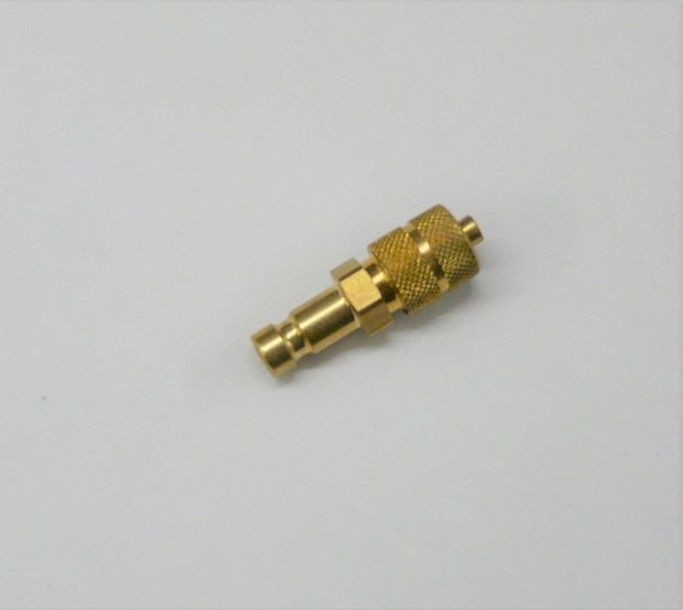 Stecker für Gasschnellkupplung NW2,7 und Schlauch Ø3mm, Messing, ISO Ansicht