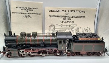 Aster Fulgurex BR 38 KPEV P8 Spur 1 Live Steam Spiritus Echtdampf Lokomotive Übersicht