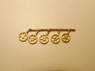 Handräder, 5 Stck.,  Messingguss