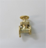 Absperrventil klein, Messingfeinguss